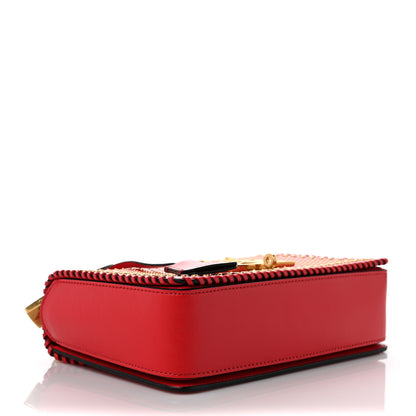 Versace Nappa Whipstitch Icon Western Chain Shoulder Bag Red 3 of 9