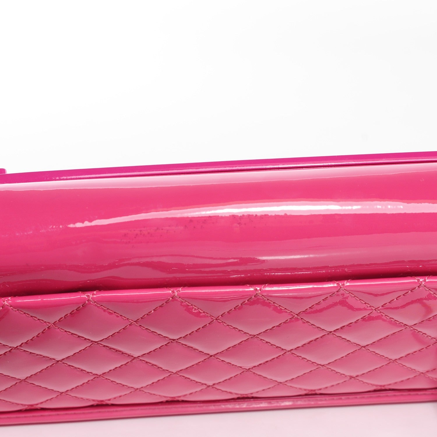 Chanel Plexiglass Patent Small Boy Brick Flap Pink Orange 8 of 8