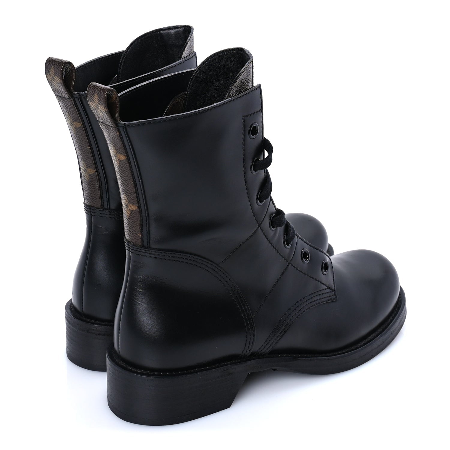 Louis Vuitton Calfskin Monogram Metropolis Flat Ranger Boots 40.5 Black 4 of 7