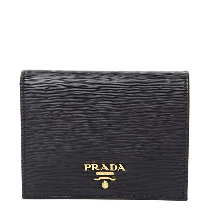 Prada Vitello Move Bi-Fold Wallet Black 1 of 8