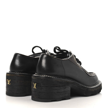 Louis Vuitton Monogram Calfskin Beaubourg Platform Derby Shoes Brown 5 of 7