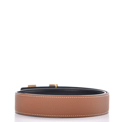 Hermes Box Togo 32mm H Belt 75 Black Gold 3 of 6