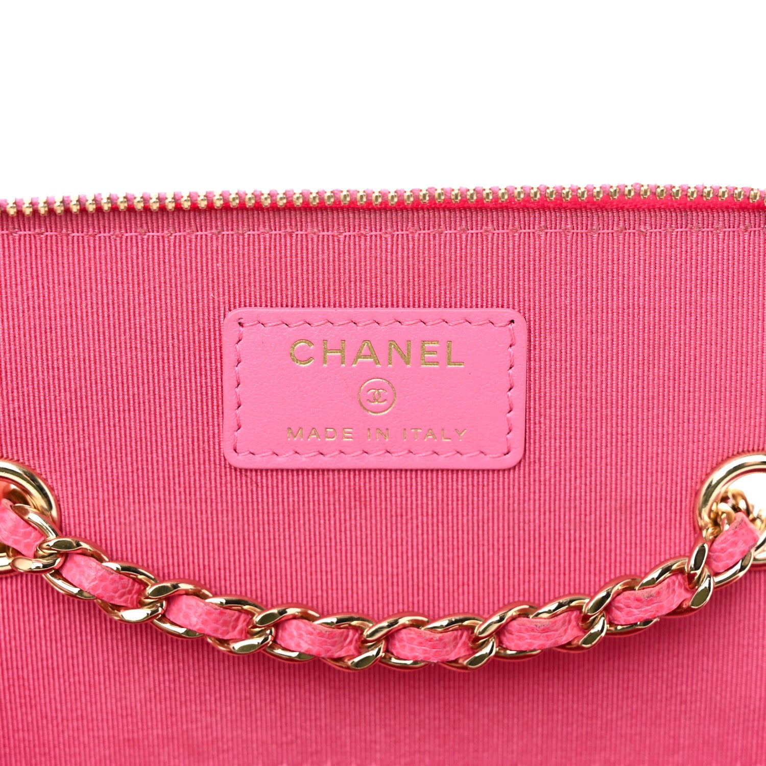 Chanel Caviar Quilted Small Vanity Case With Chain Pink 6 of 20