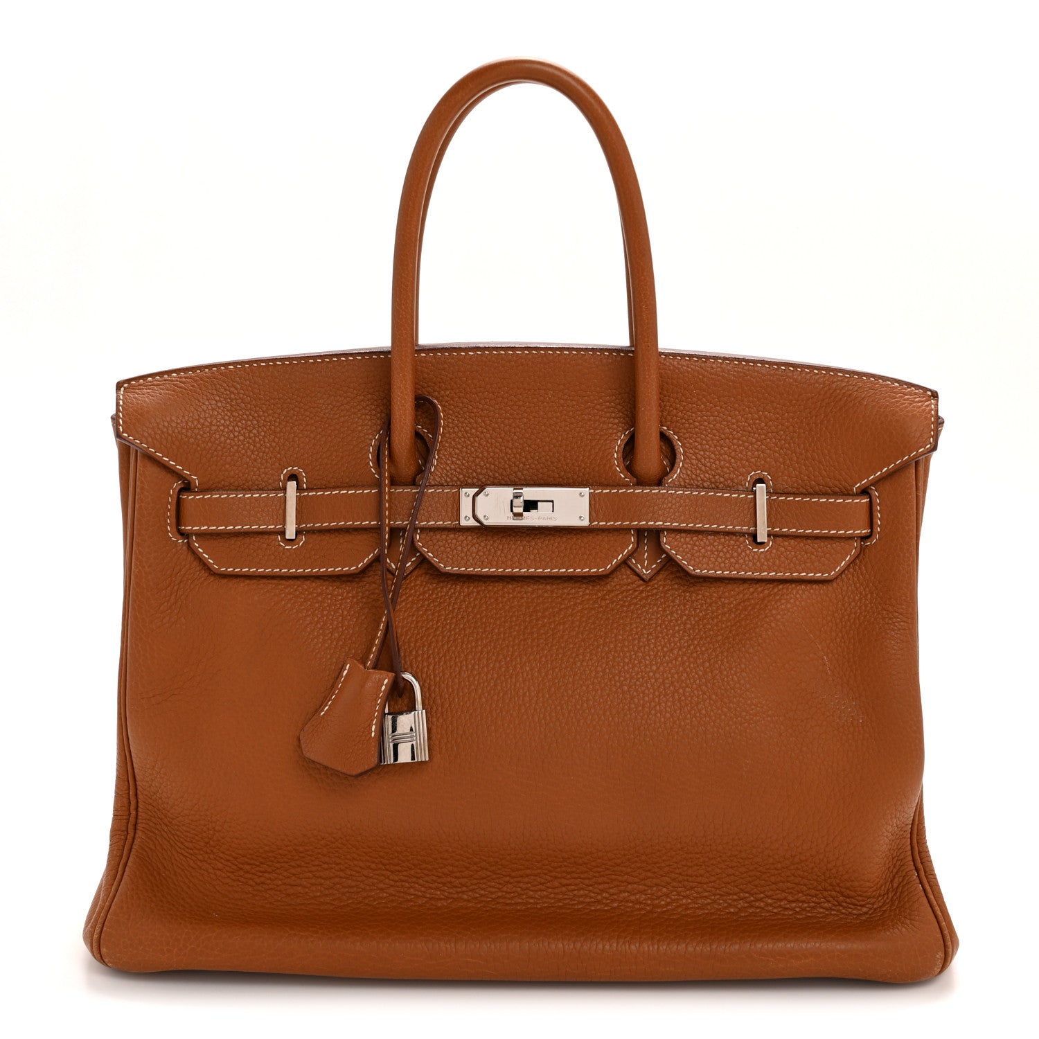 Hermes Taurillon Clemence Birkin 35 Gold 1 of 15