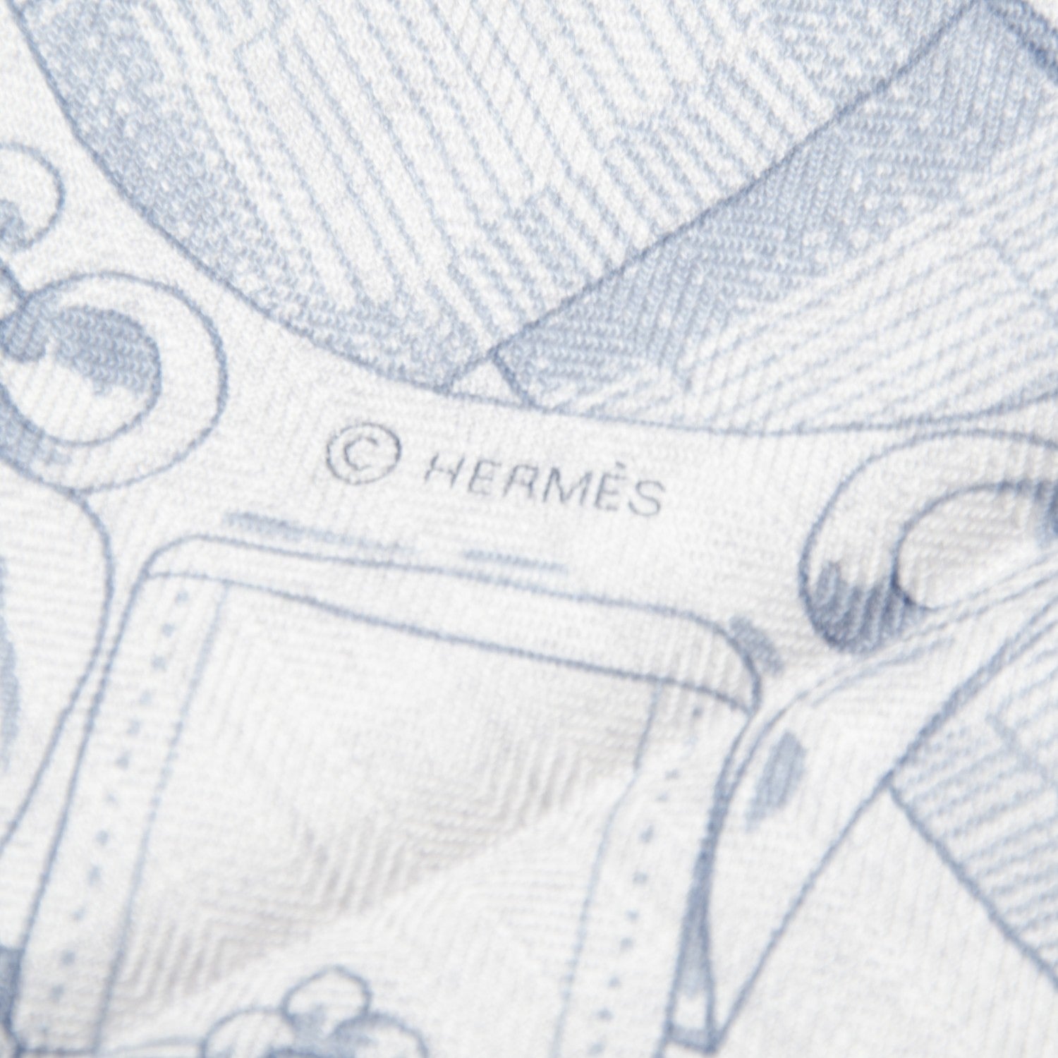 Hermes Cashmere Silk Cavalcadour Shawl 140 Gris Chine Jaune Marine 7 of 7