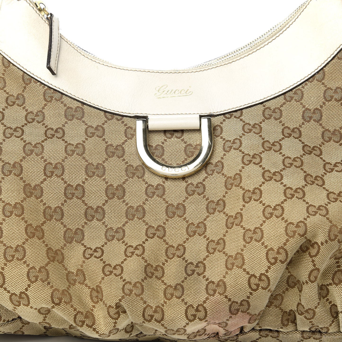 Monogram Large D Gold Hobo Off White