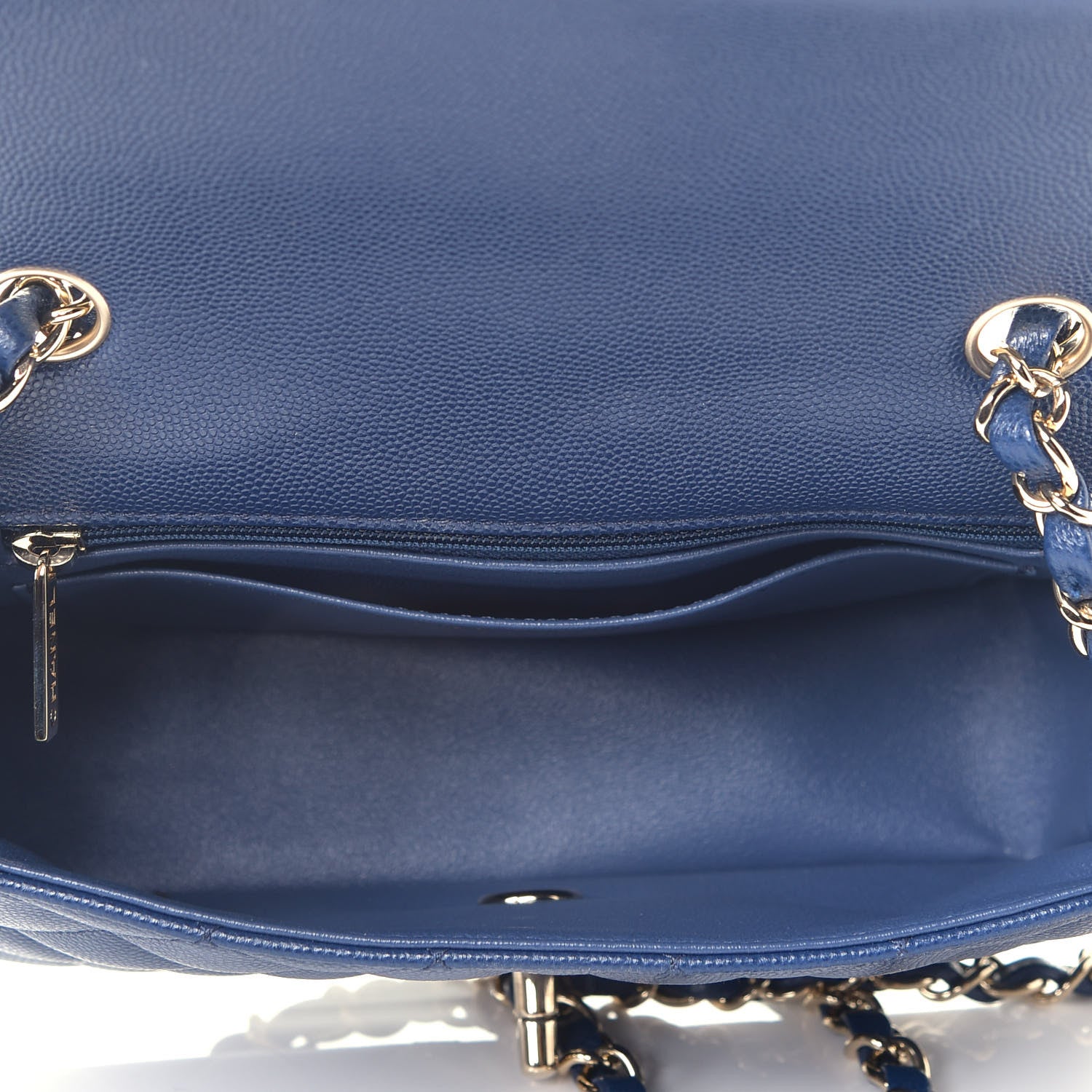 Chanel Caviar Quilted Mini Rectangular Flap Blue 5 of 10