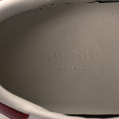Gucci Calfskin Crystal Web Bee Embroidered Womens Ace Platform Sneakers 36 White 8 of 8