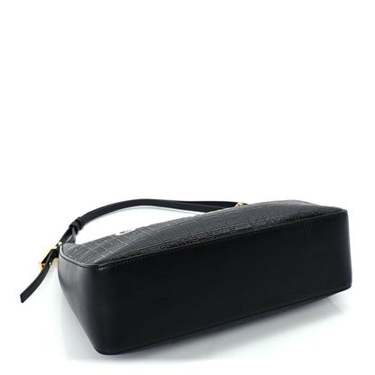 Givenchy Coated Canvas Logo 4G Embossed Small Moon Cut Out Shoulder Bag Black 3 of 8