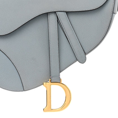 Christian Dior Grained Calfskin Saddle Bag Grey Stone 8 of 15