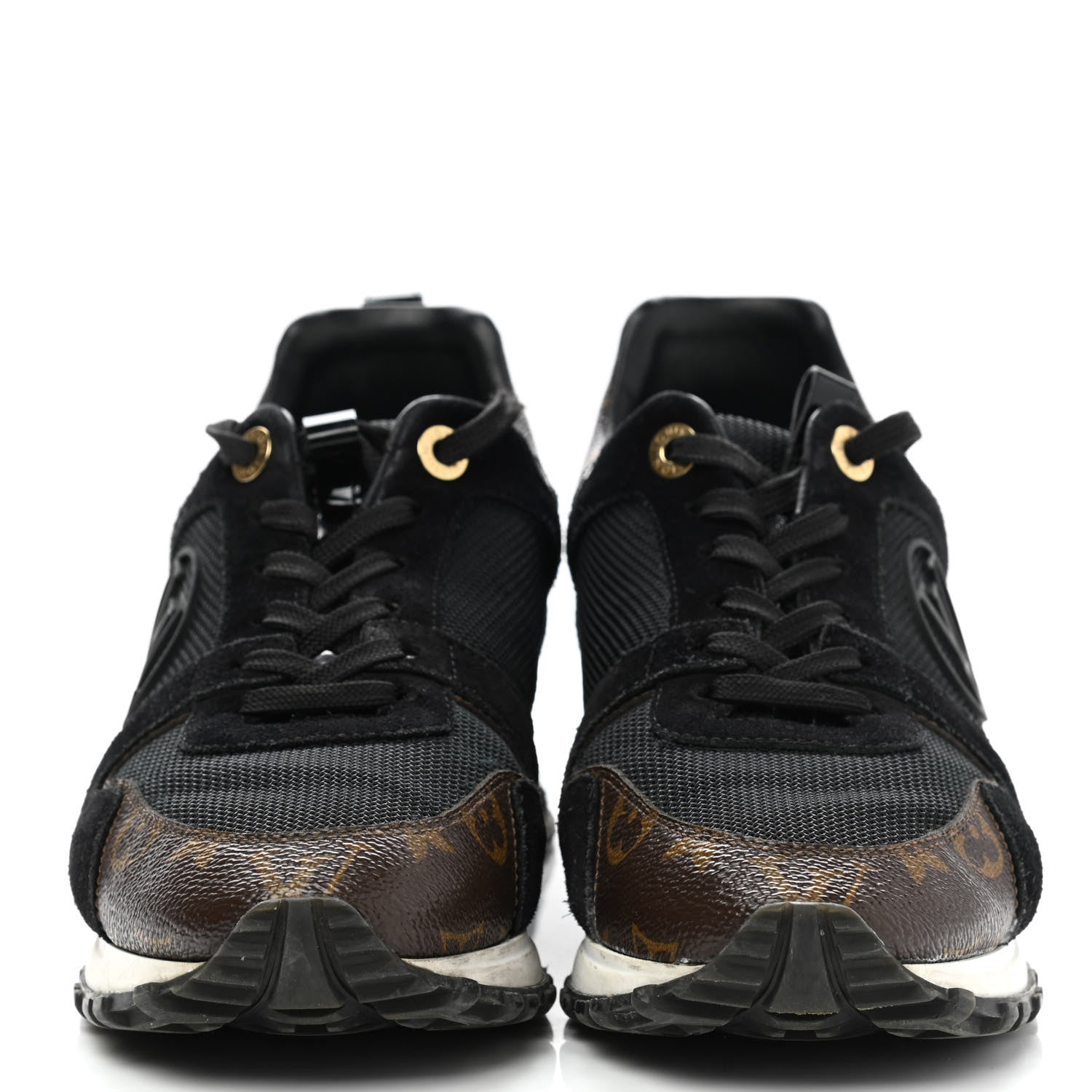 Louis Vuitton Suede Monogram Run Away Sneakers 38 Black 2 of 10