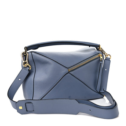 Loewe Calfskin Medium Puzzle Bag Blue 3 of 10