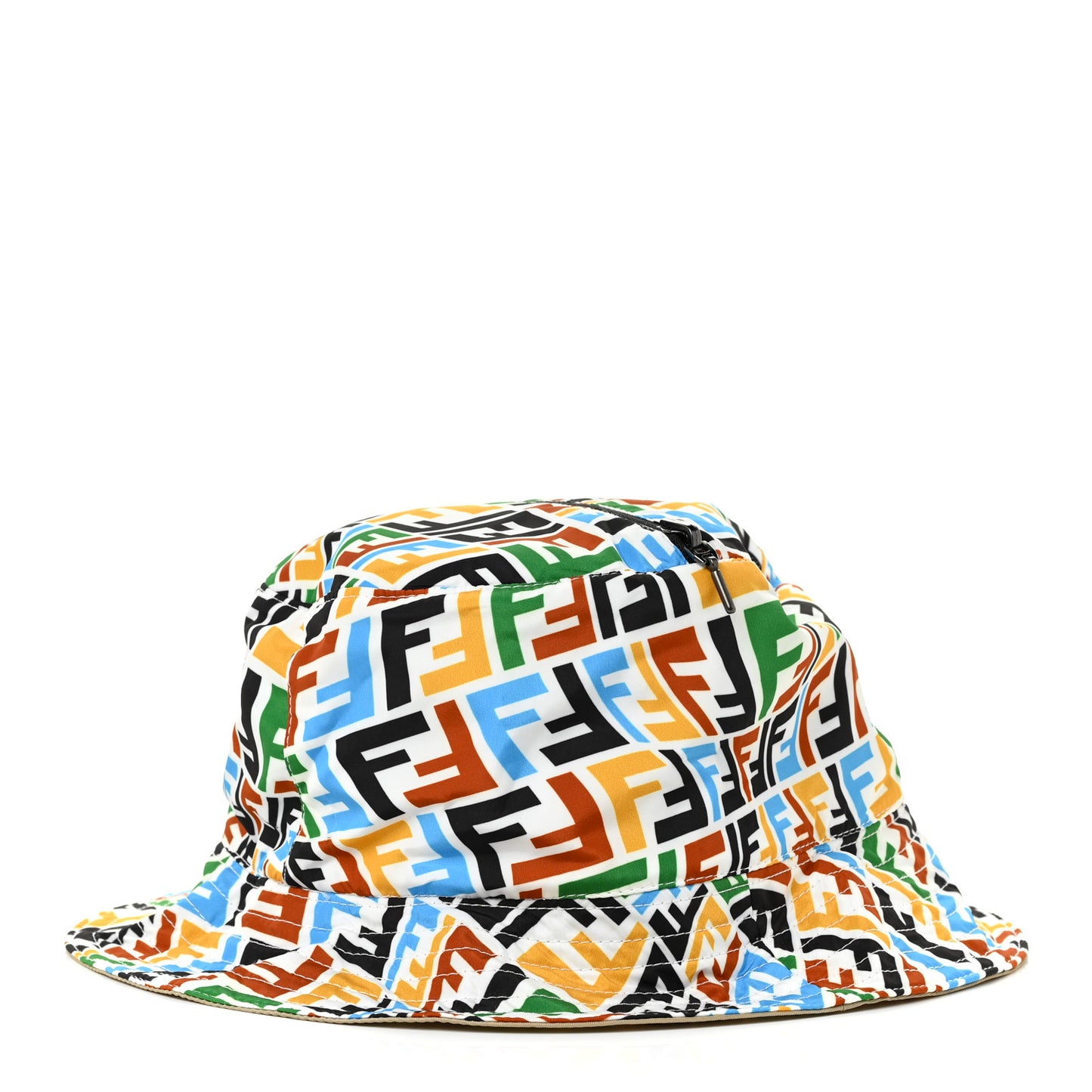 X SARA COLEMAN Nylon FF Vertigo Reversible Bucket Hat Multicolor