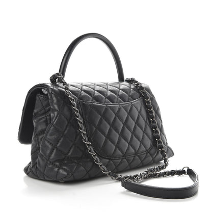 Chanel Caviar Quilted Small Coco Handle Flap Black 3 of 10