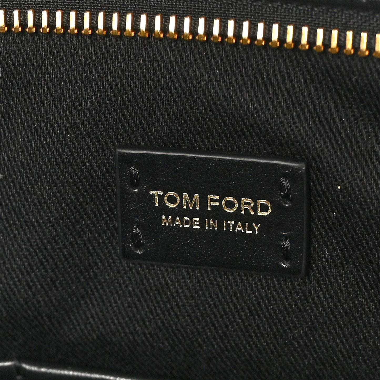 Grained Calfskin East West Medium Zipper Tote Black