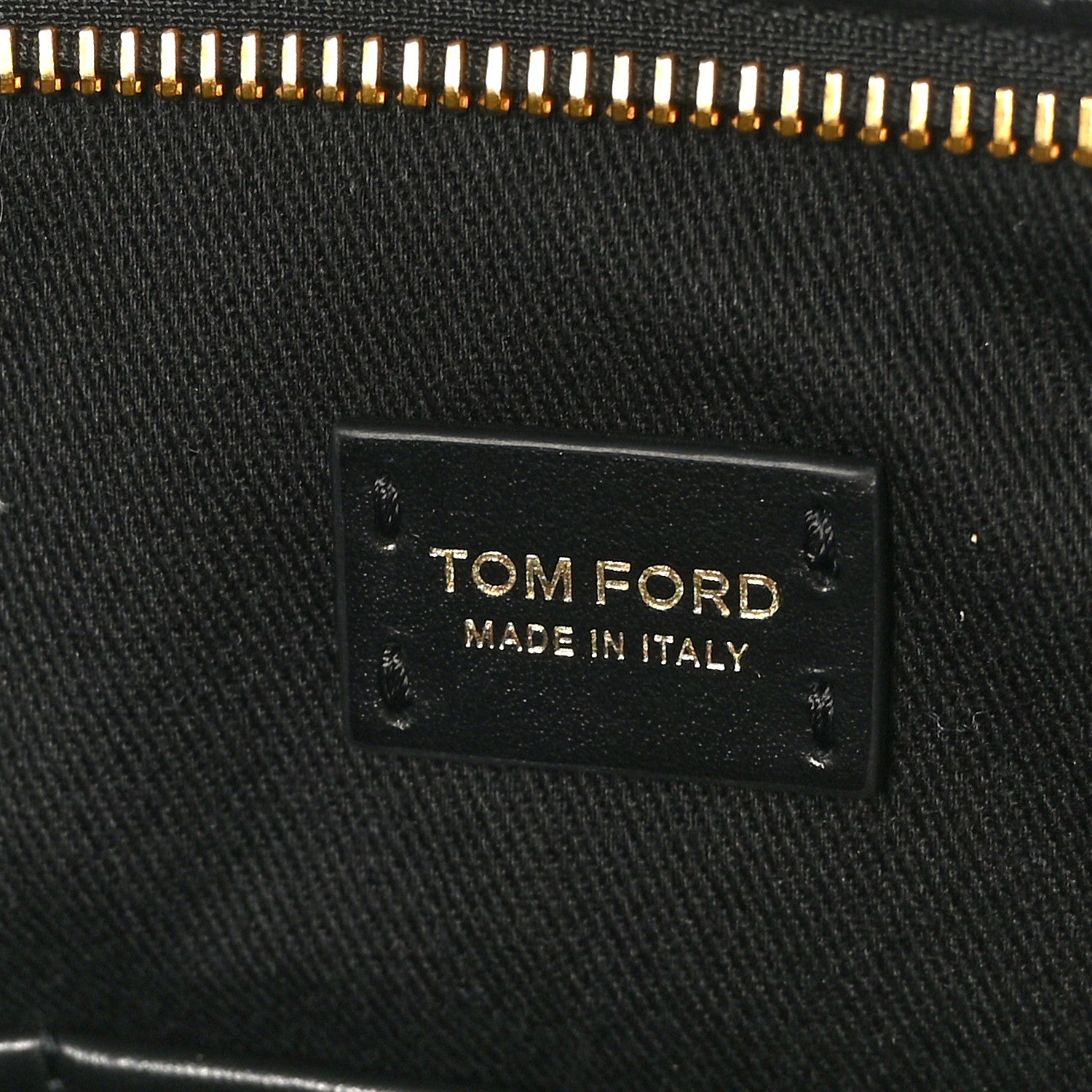 Tom Ford Grained Calfskin East West Medium Zipper Tote Black 7 of 9