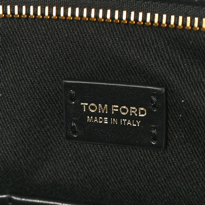 Tom Ford Grained Calfskin East West Medium Zipper Tote Black 7 of 9