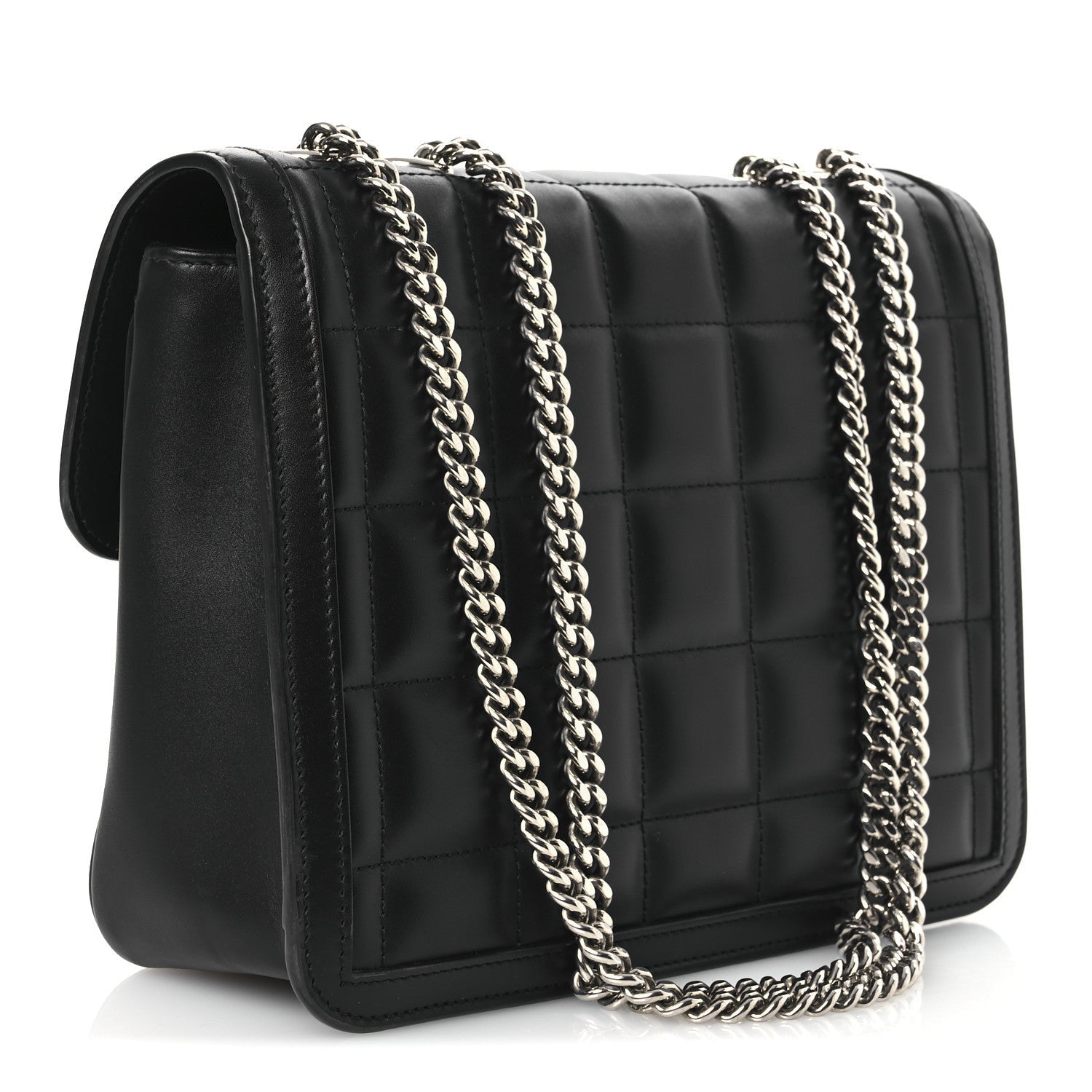 Gucci Calfskin Quilted Small Deco Shoulder Bag Black 3 of 7
