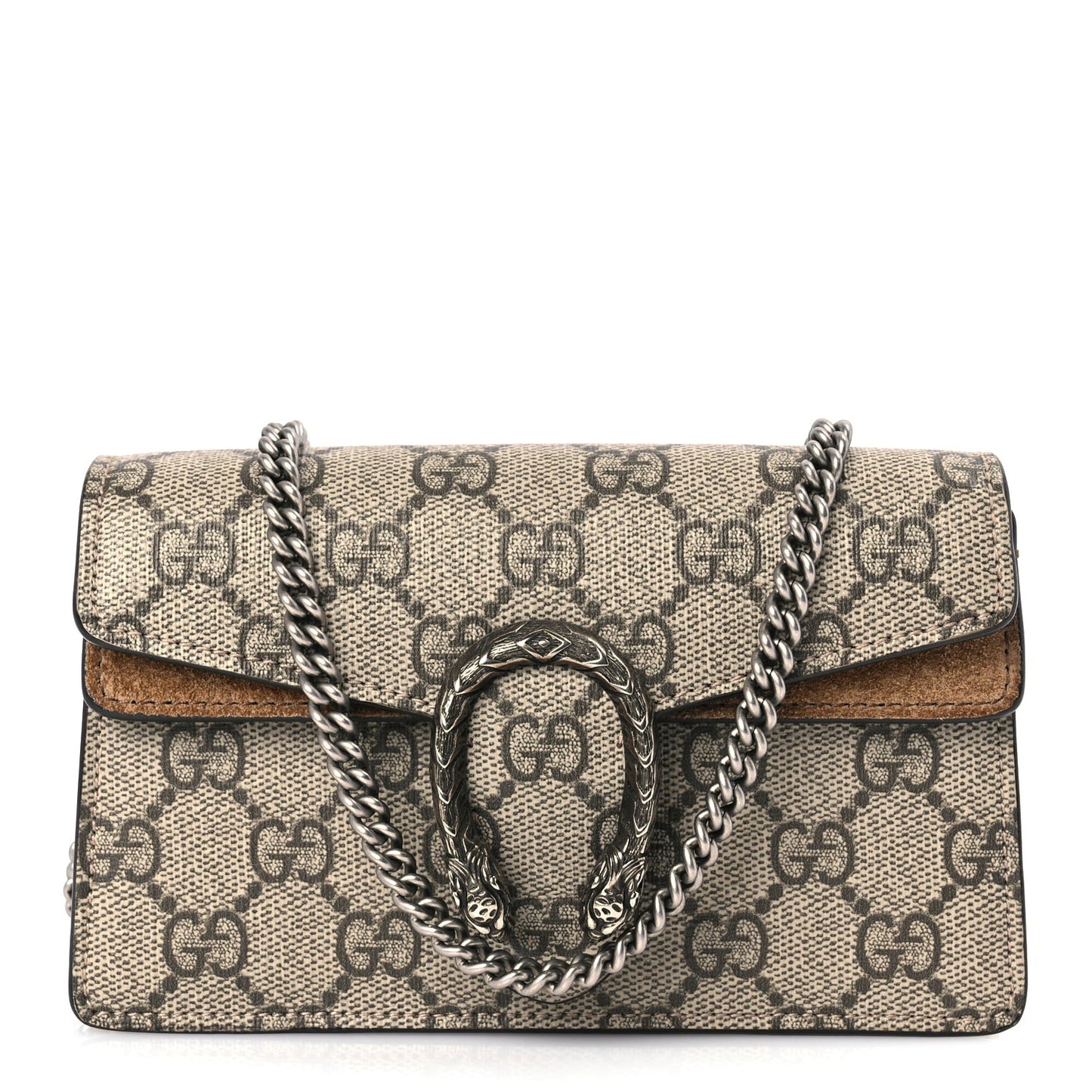 GG Supreme Monogram Super Mini Dionysus Shoulder Bag Taupe