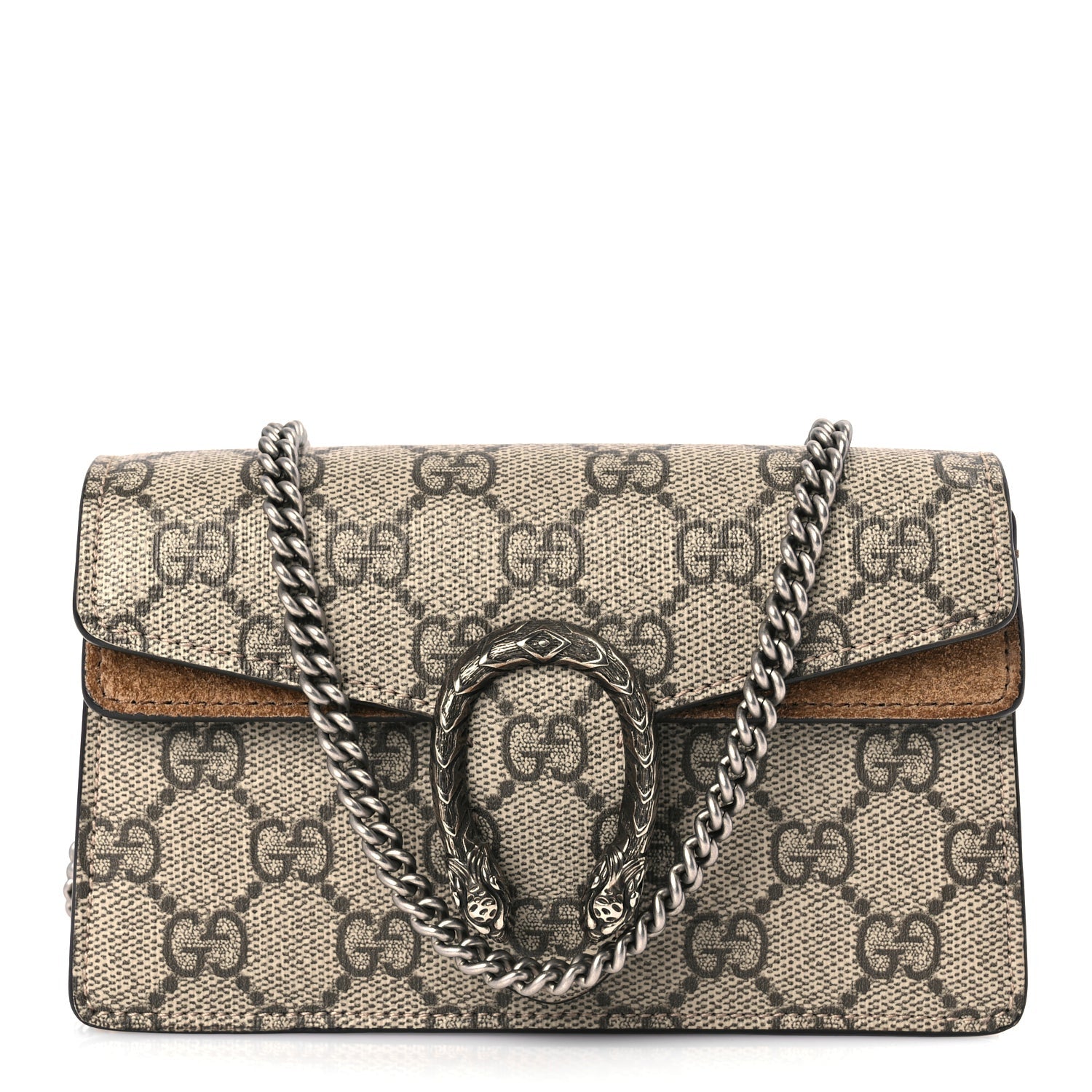 Gucci GG Supreme Monogram Super Mini Dionysus Shoulder Bag Taupe 1 of 10