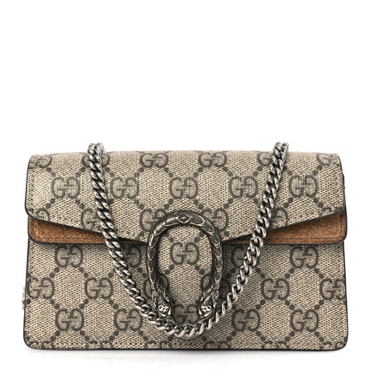 Gucci GG Supreme Monogram Super Mini Dionysus Shoulder Bag Taupe 1 of 10
