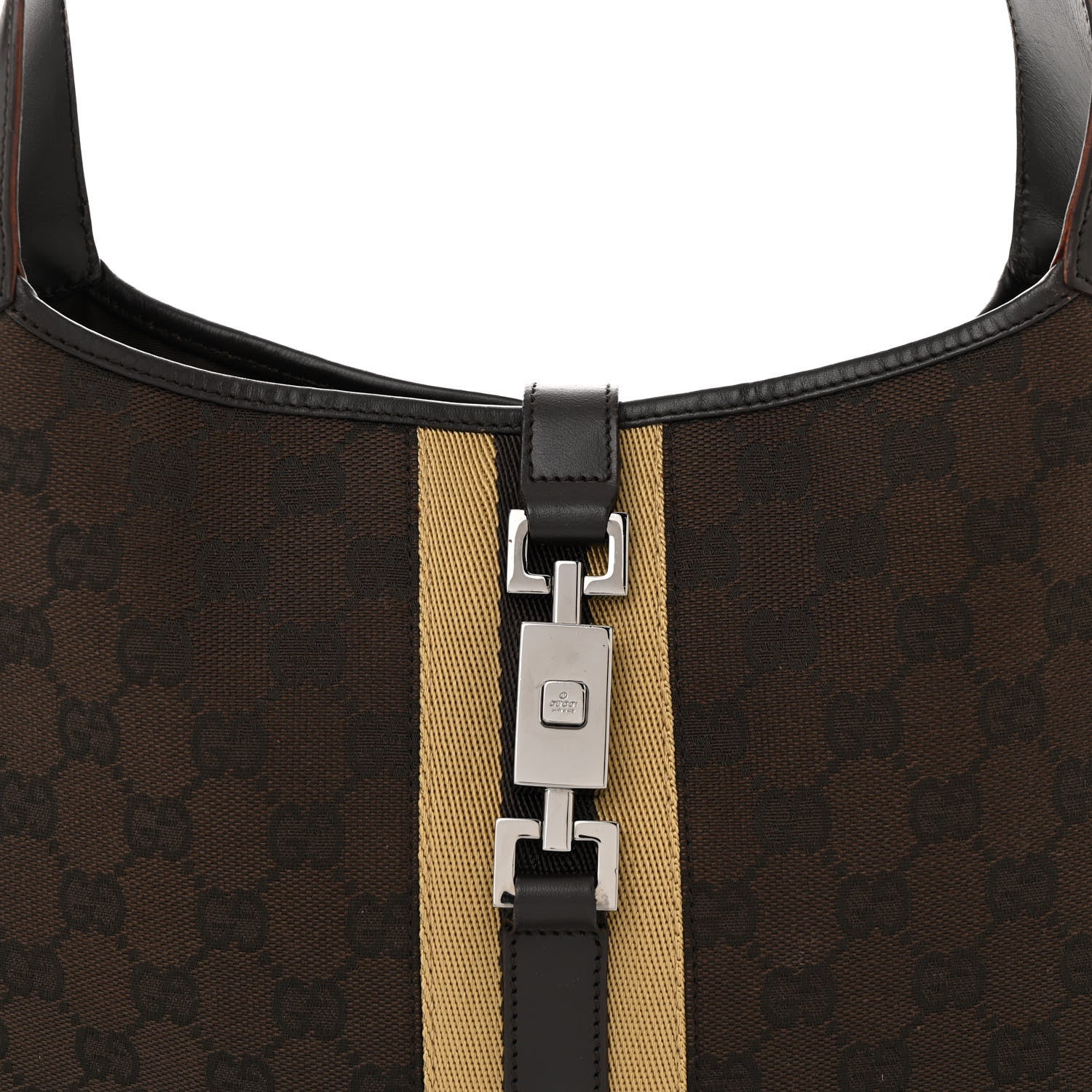 Gucci Monogram Small Jackie O Hobo Dark Brown 8 of 14