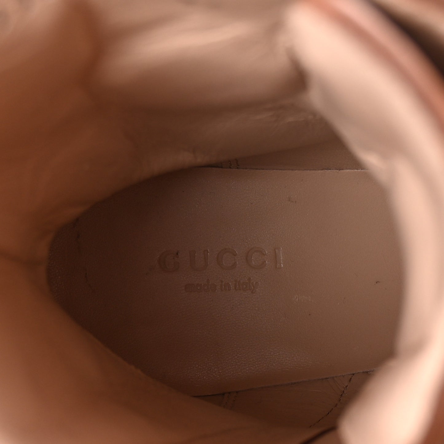 Cordovan Lux Nappa GG Matelasse Lace Up 60mm Combat Boots 36 Dark Hazel Brown