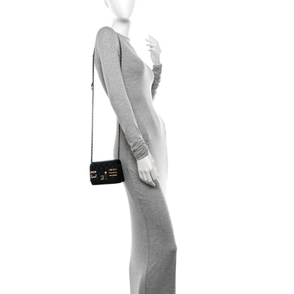 Chanel Lambskin Quilted Coco Clips Mini Wallet On Chain WOC Black 2 of 11