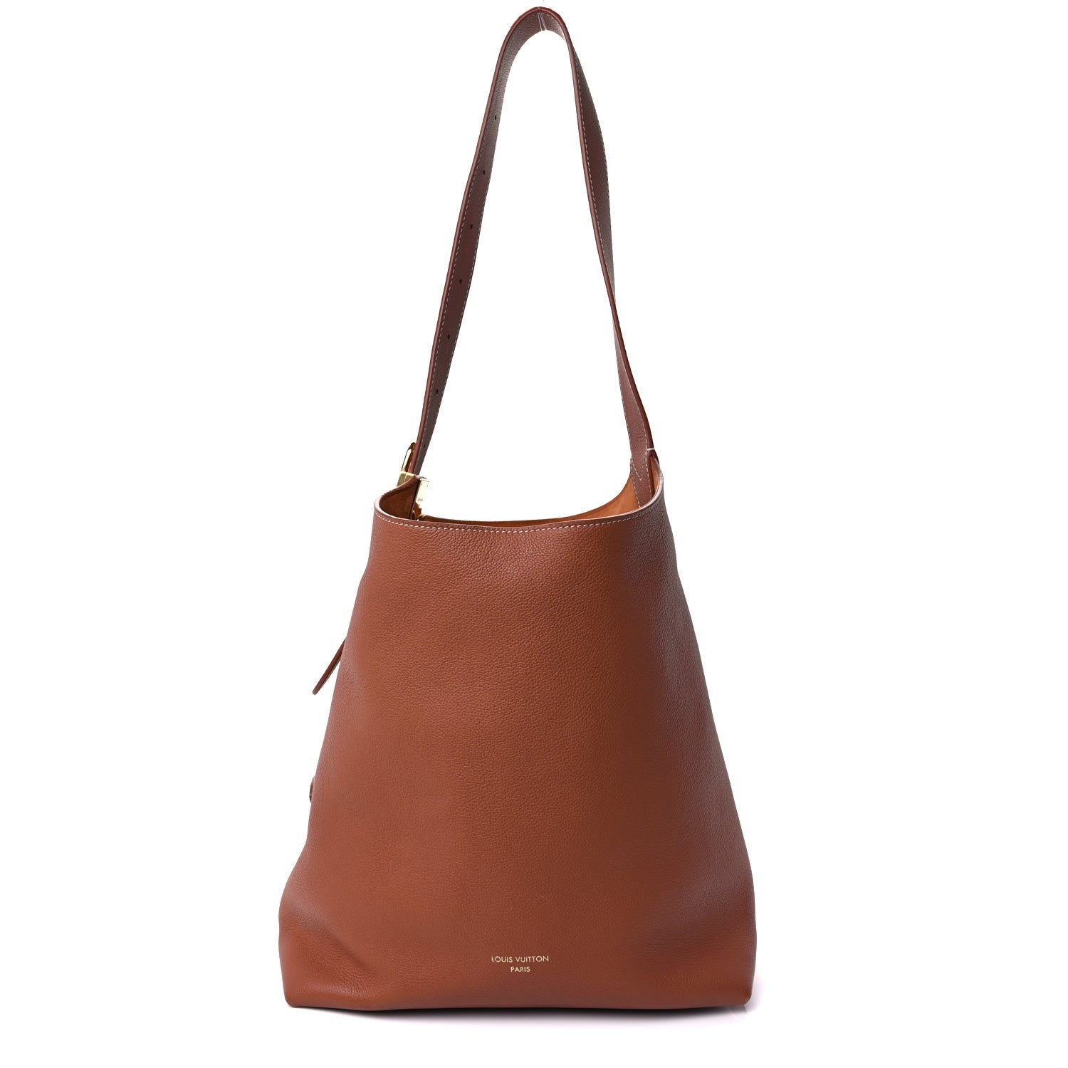 Louis Vuitton Grained Calfskin Low Key Hobo MM Cognac 2 of 9