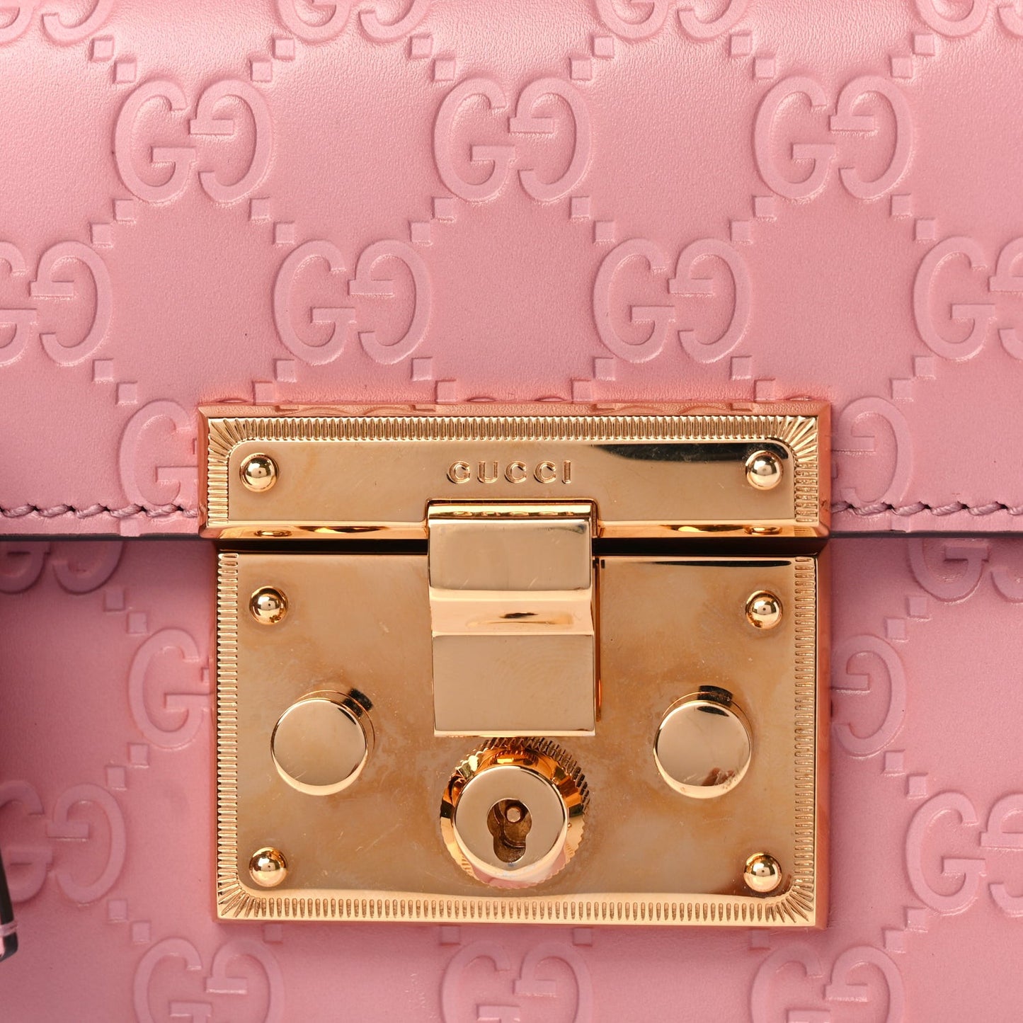 ssima Small Padlock Shoulder Bag Rose Baby Candy