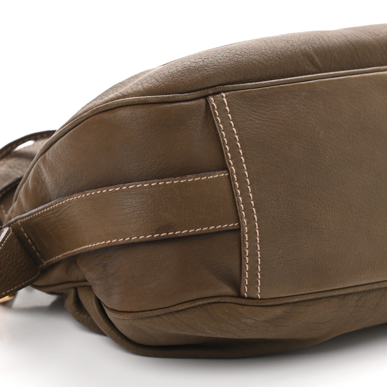 Dolce & Gabbana Grained Calfskin D Ring Hobo Flap Brown 8 of 9