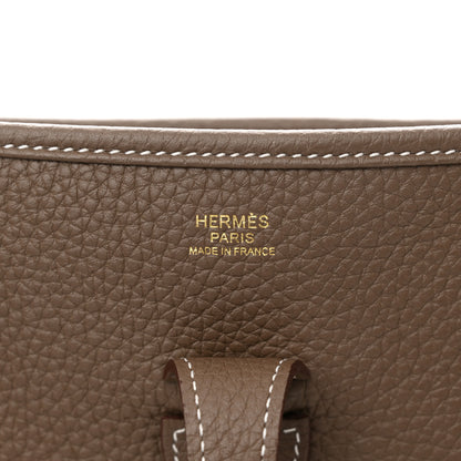 Hermes Taurillon Clemence Evelyne III PM Etoupe 6 of 11