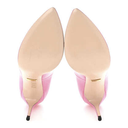 Gucci Malaga Kid GG Split Back Pumps 38.5 Pink Tropical Flower 6 of 7