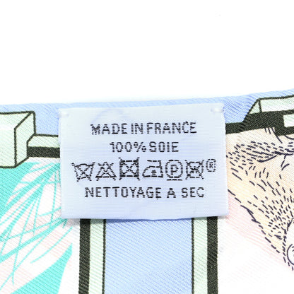 Hermes Silk Story Twilly Blue Pale Rose Vert 4 of 4