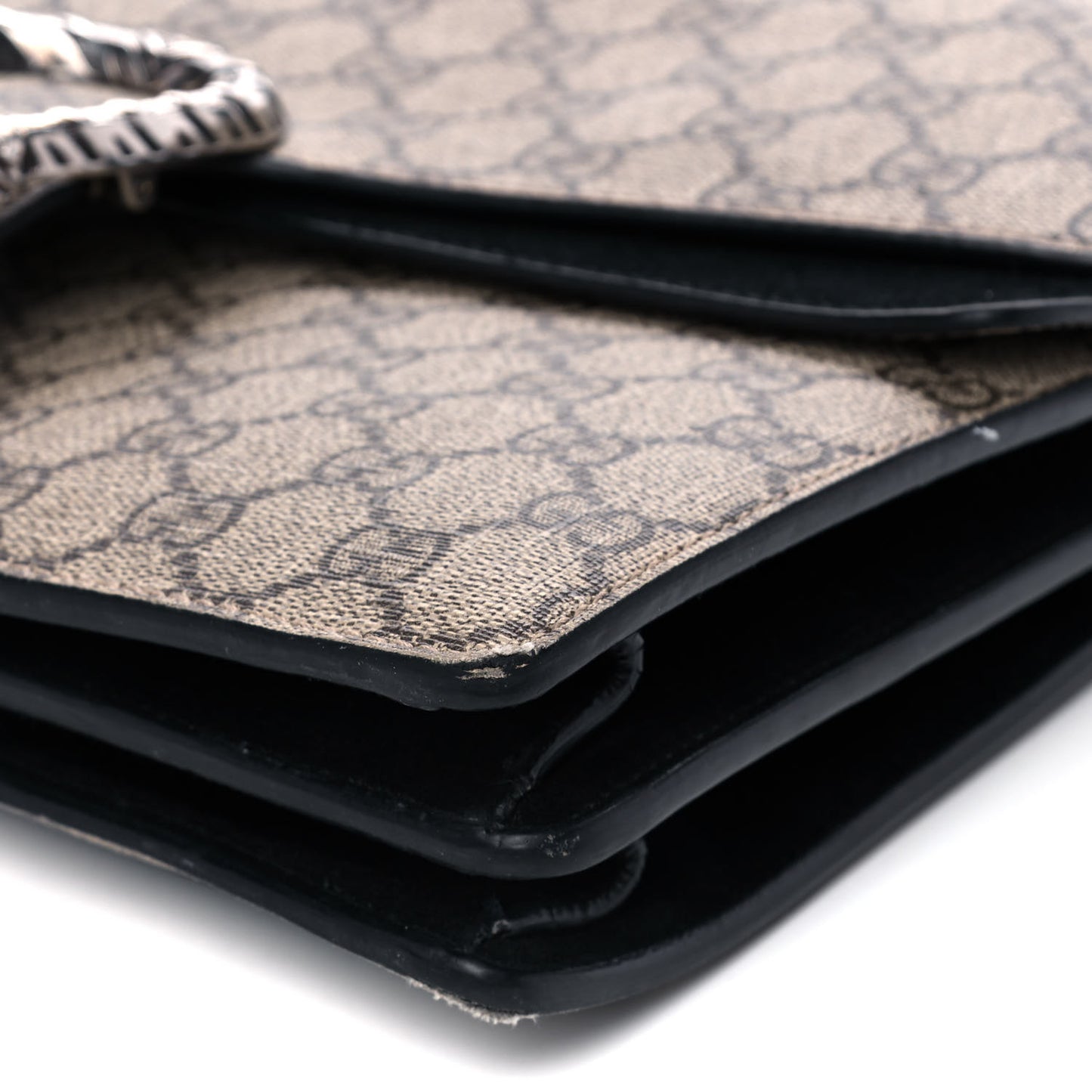 GG Supreme Monogram Medium Dionysus Shoulder Bag Black