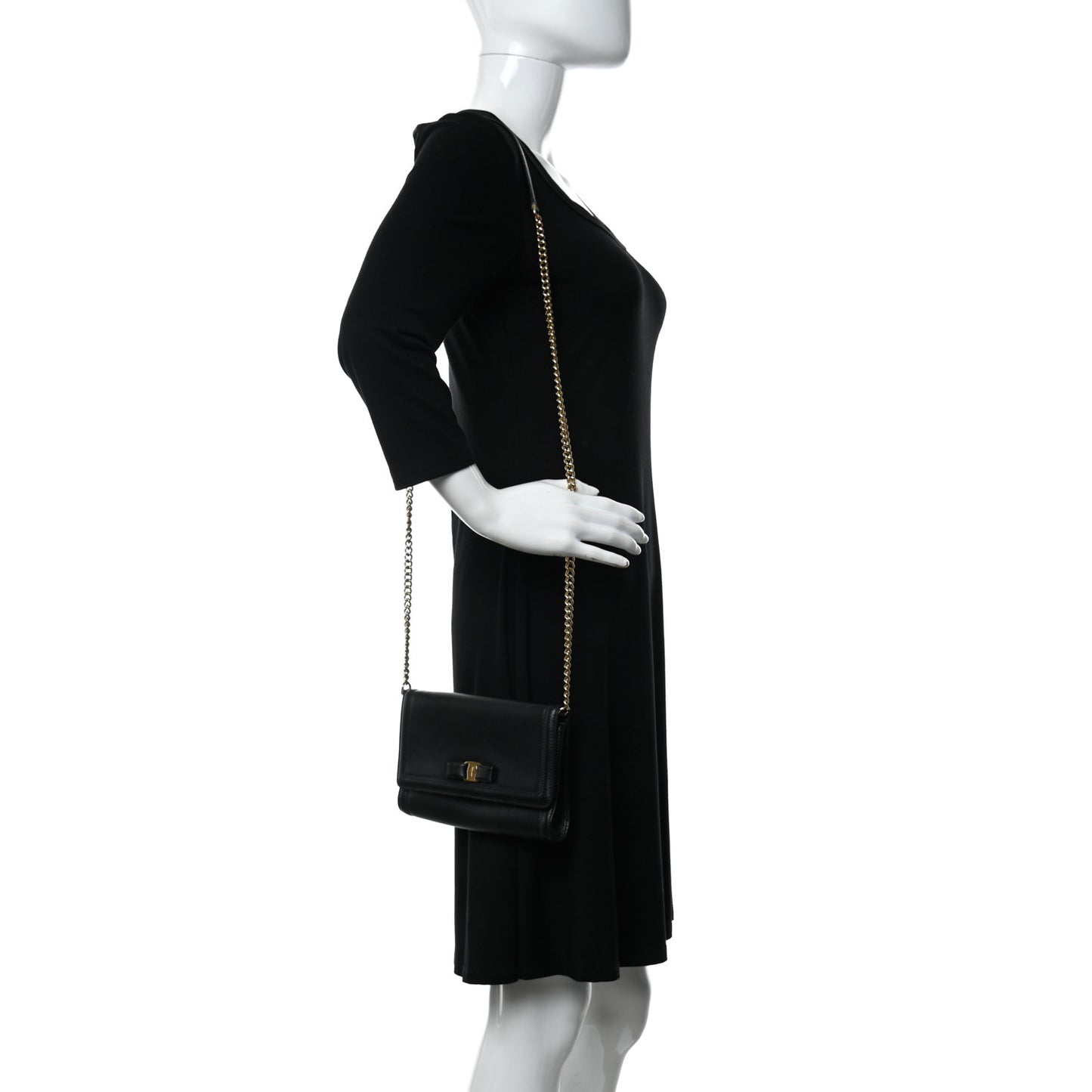 Calfskin Vara Bow Mini Bag Black