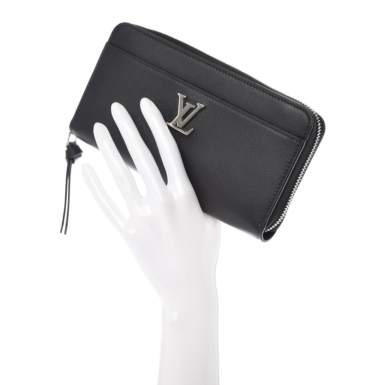 Louis Vuitton Calfskin Zippy Lockme Wallet Black 2 of 12