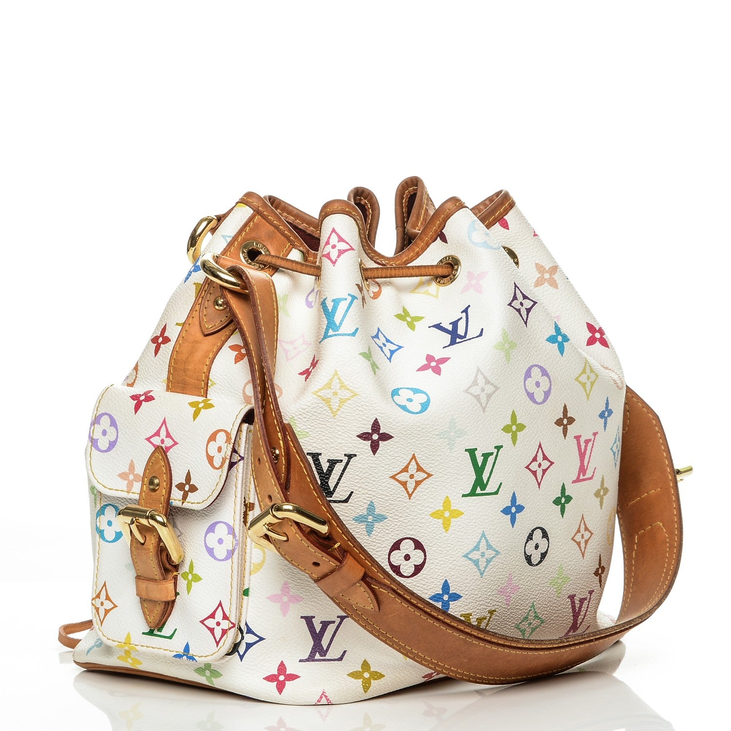 Louis Vuitton Monogram Multicolor Petit Noe White 3 of 6