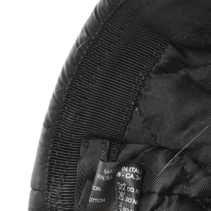 Prada Re-Nylon Padded Metal Triangle Logo Mens Beanie M Black 8 of 9