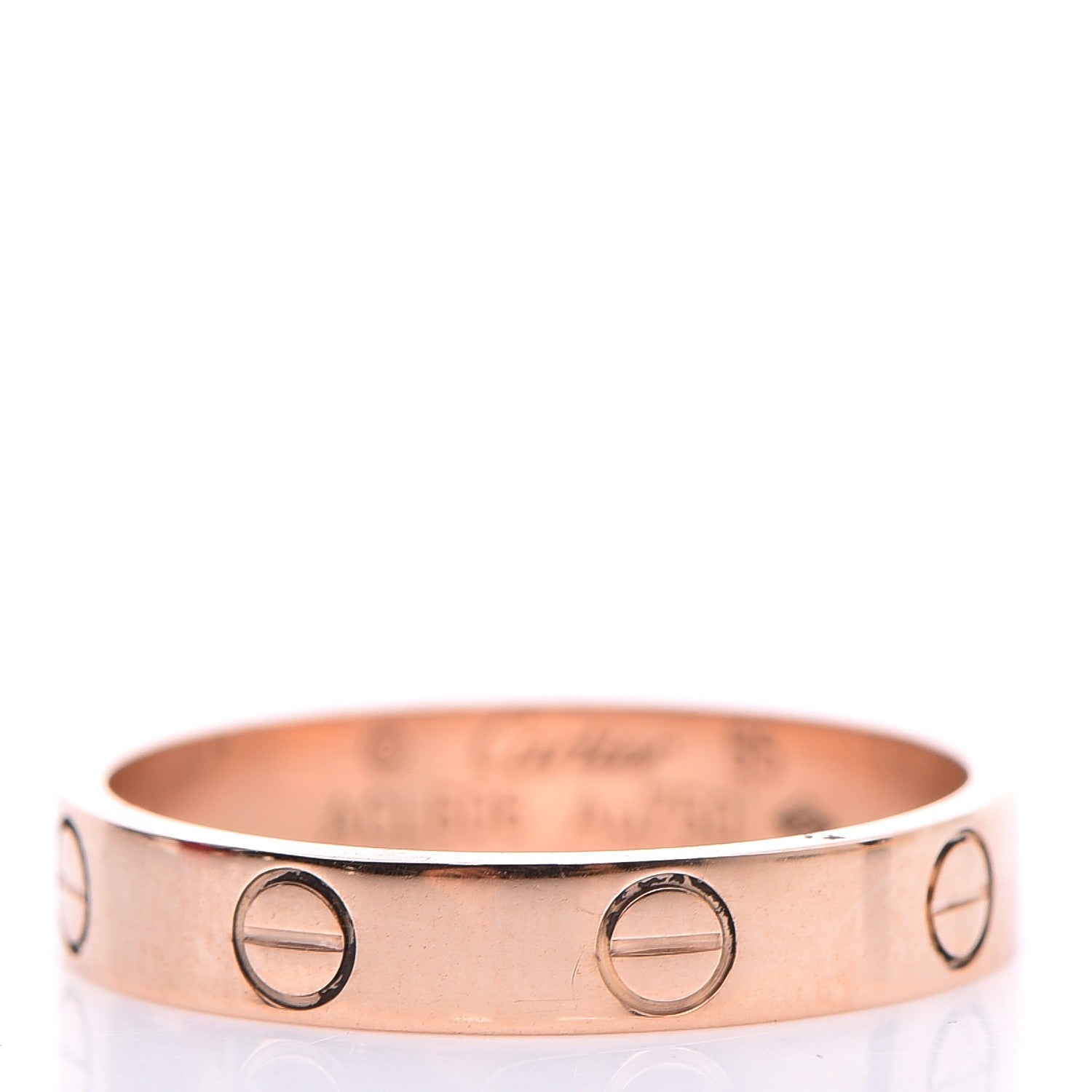 Cartier 18K Pink Gold 4mm LOVE Wedding Band Ring 55 7.25 1 of 4