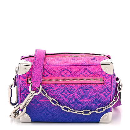 Louis Vuitton Taurillon Illusion Mini Soft Trunk Bleu Rose 1 of 9