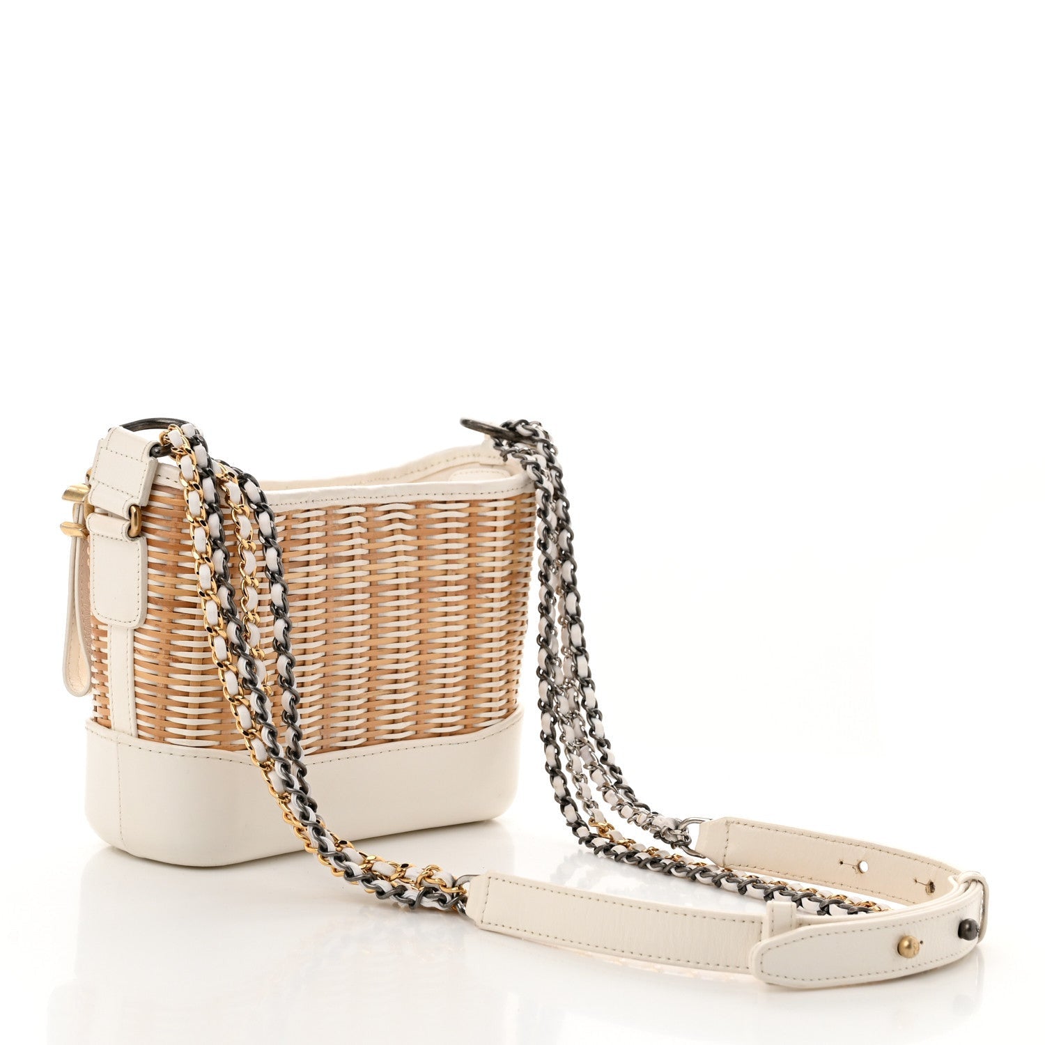 Chanel Rattan Calfskin Small Gabrielle Hobo Beige Ivory 3 of 7