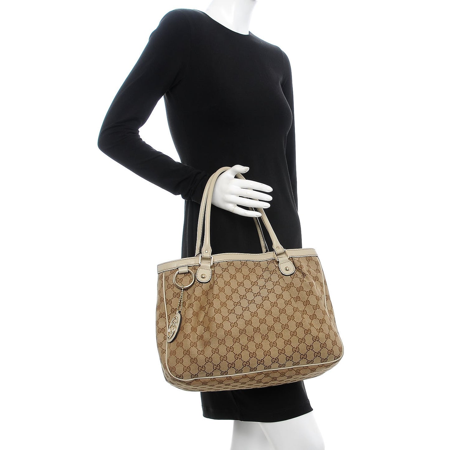 Monogram Medium Sukey Top Handle Tote Off White