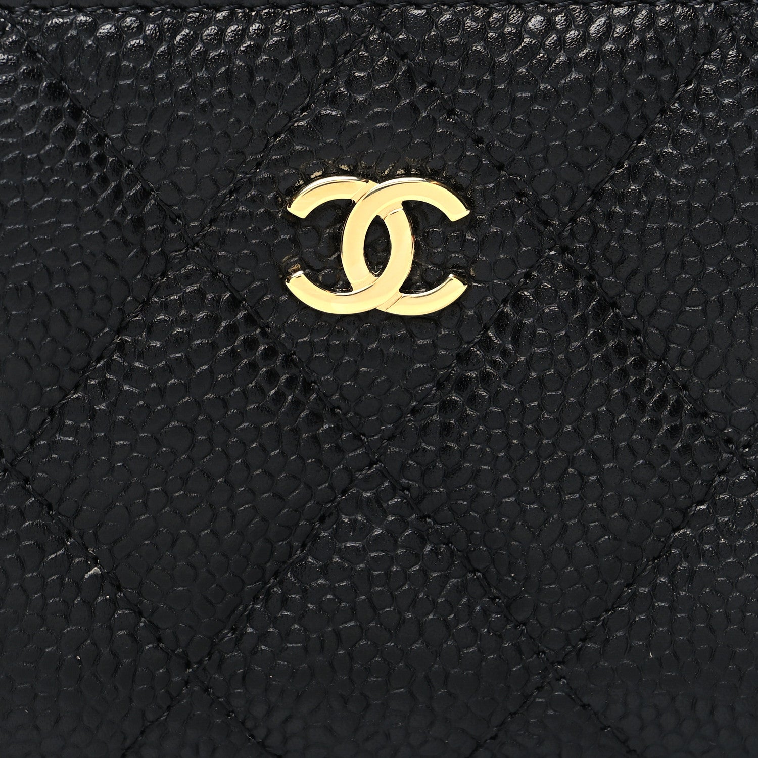 Chanel Caviar Quilted Zip Coin Purse Black 8 of 8