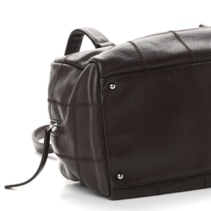 Chanel Caviar Square Stitched Tote Brown 8 of 11