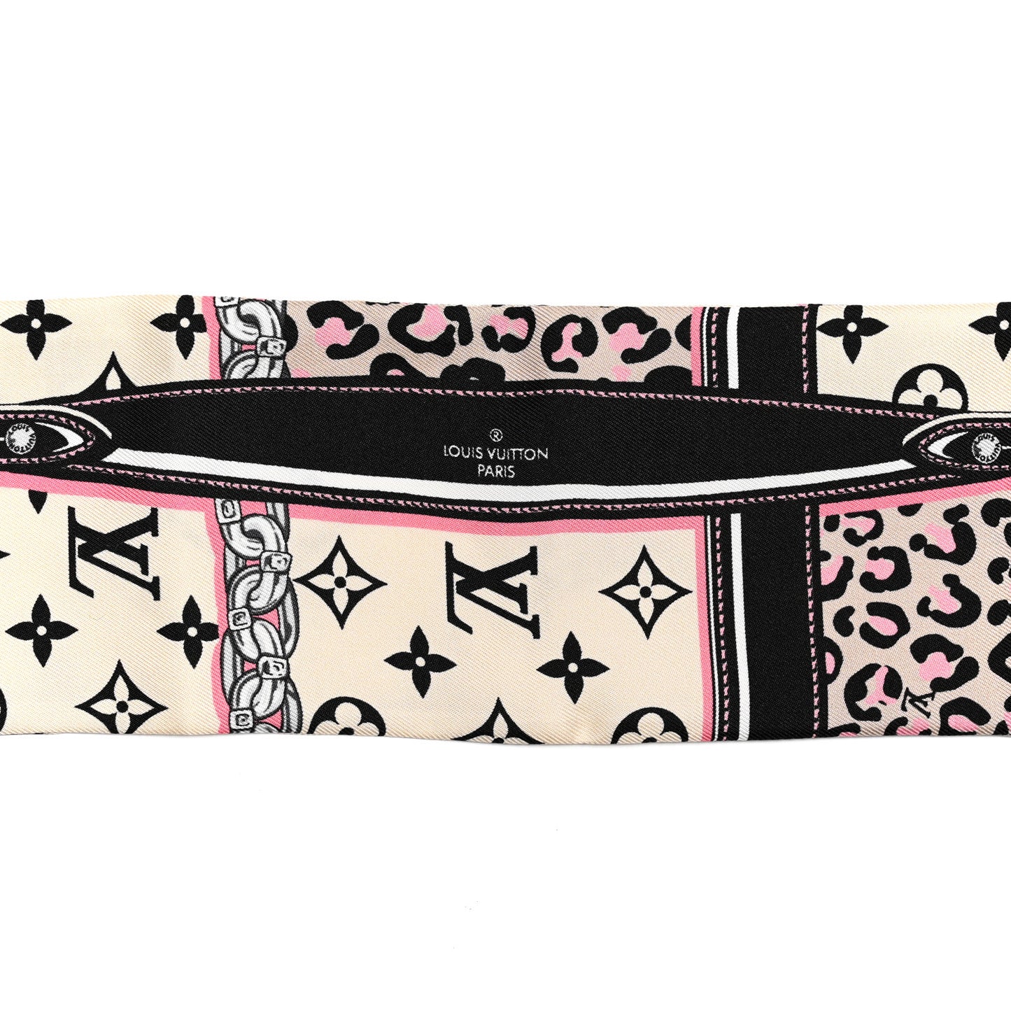 Silk Monogram Wild At Heart Bandeau Cream