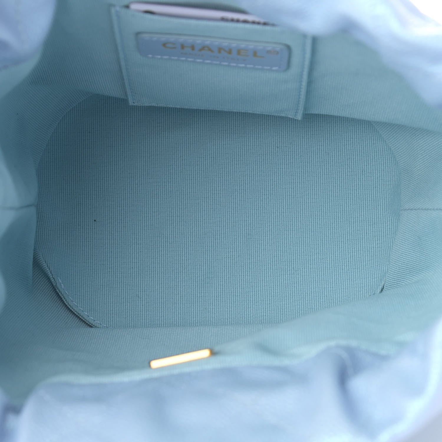 Chanel Iridescent Caviar Quilted My Perfect CC Bucket Drawstring Bag Light Blue 5 of 11