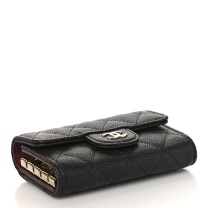 Chanel Caviar Quilted Classic 4 Key Holder Wallet Black 4 of 9