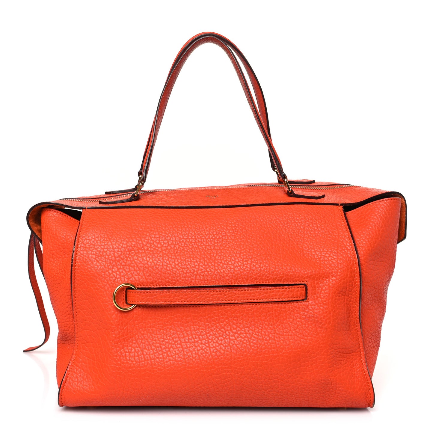 Bullhide Calfskin Small Ring Handbag Burnt Orange