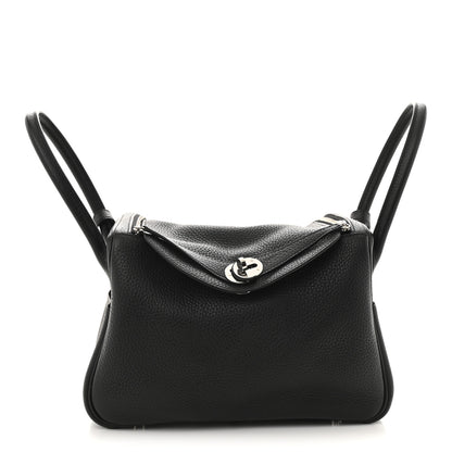 Hermes Taurillon Clemence Lindy 26 Black 1 of 11